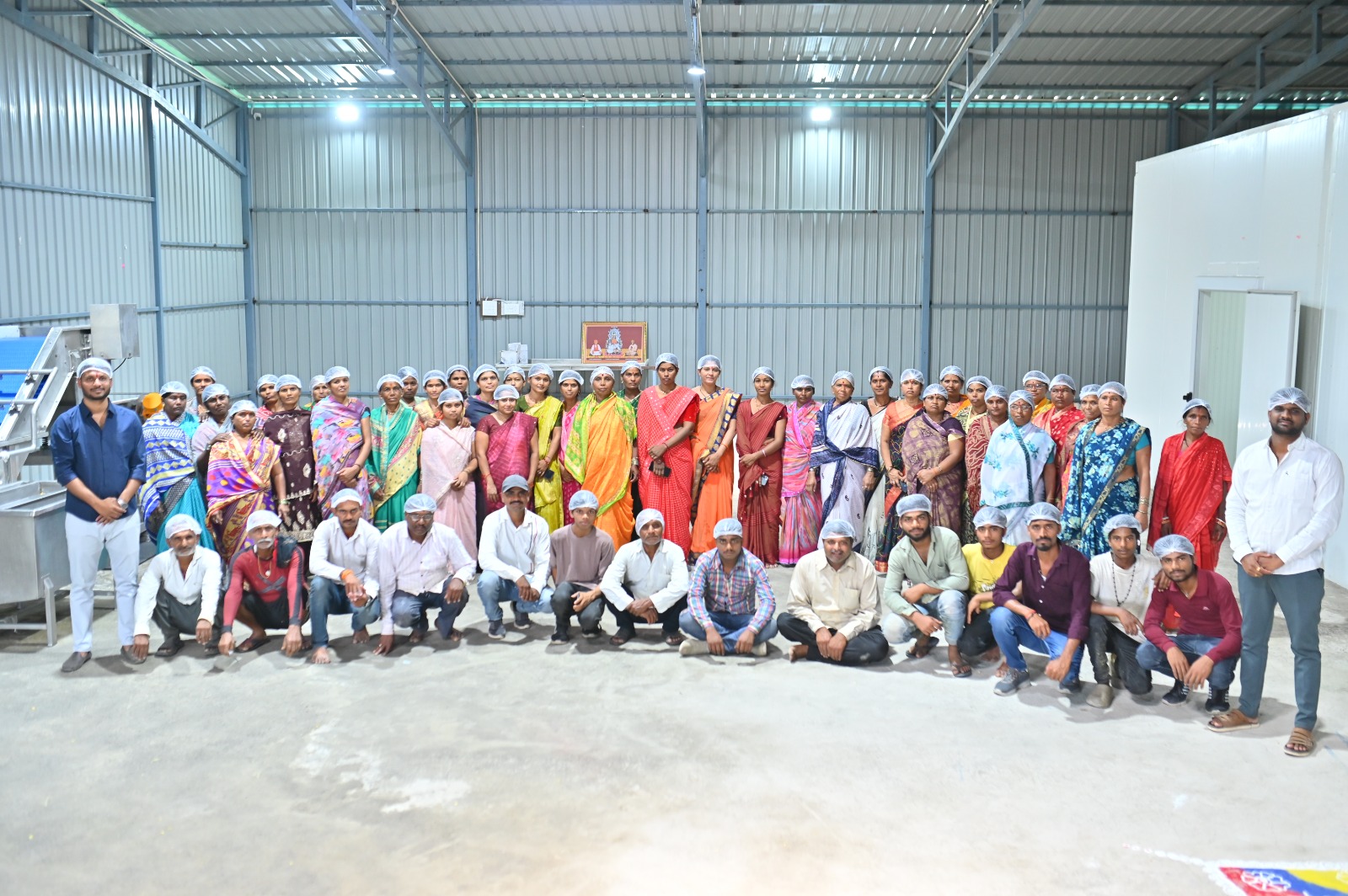 The dedicated team at Makai Agro Foods processing unit